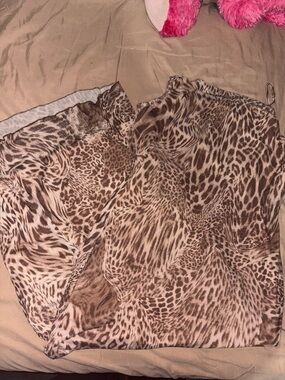 Leopard Print Body shape dress in Brown and Cream